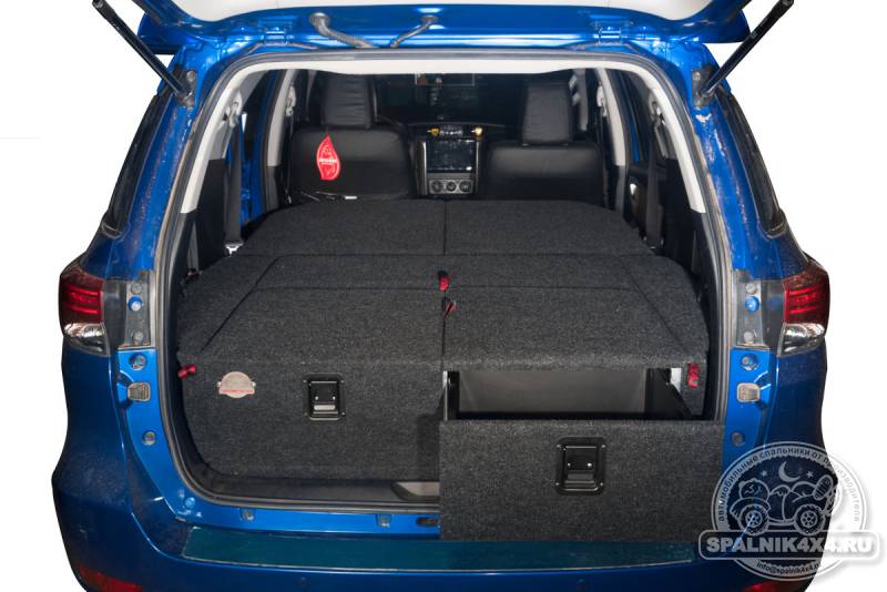 Toyota Fortuner 2 07.2015-2020 - Стандартный спальник (2 ящика на 500мм)